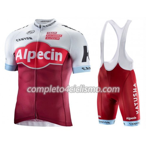 Completo Maglia + Pantaloncino con bretelle 2017 Team Katusha Alpecin N001