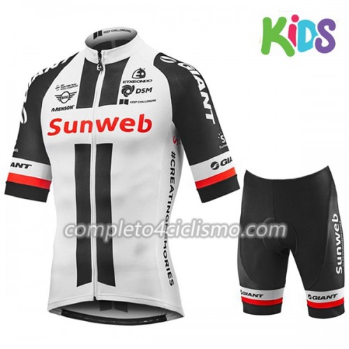Completo Maglia Ciclismo + Pantaloncino 2018 Team Sunweb Bambino N001