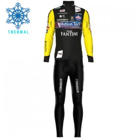 Completo Maglia ML + Pantaloncino con bretelle ML 2025 Solution Tech Vini Fantini Winter Invernale Nero