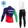 Completo Maglia ML + Pantaloncino con bretelle ML 2026 Decathlon CMA CGM Winter Invernale Blu
