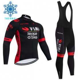 Completo Maglia ML + Pantaloncino con bretelle ML 2026 Visma Lease A Bike Winter Invernale Nero