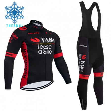Completo Maglia ML + Pantaloncino con bretelle ML 2026 Visma Lease A Bike Winter Invernale Nero Completo Maglia ML + Pantaloncino con bretelle ML 2026 Visma Lease A Bike Winter Invernale Nero