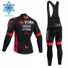 Completo Maglia ML + Pantaloncino con bretelle ML 2026 Visma Lease A Bike Winter Invernale Nero