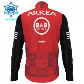 Maglia 2025 Arkea-B B Hotels Manica Lunga Winter Invernale Rosso