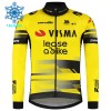 Maglia 2025 Visma Lease A Bike Manica Lunga Winter Invernale Giallo Maglia 2025 Visma Lease A Bike Manica Lunga Winter Invernale Giallo