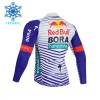 Maglia 2026 BORA-Hansgrohe Bull Manica Lunga Winter Invernale Rosso Bianco