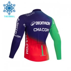 Maglia 2026 Decathlon CMA CGM Manica Lunga Winter Invernale Blu