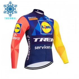 Maglia 2026 Lidl-Trek Manica Lunga Winter Invernale Blu