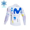Maglia 2026 Movistar Team Manica Lunga Winter Invernale Bianco
