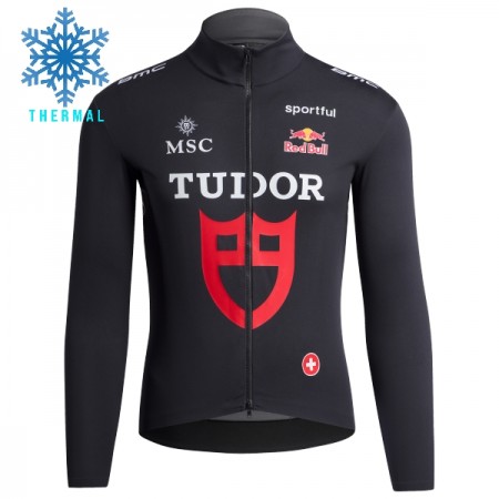 Maglia 2026 Tudor Pro Cycling Team Manica Lunga Winter Invernale Nero Maglia 2026 Tudor Pro Cycling Team Manica Lunga Winter Invernale Nero