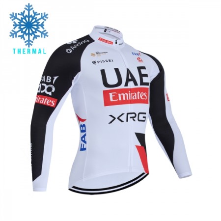 Maglia 2026 UAE TEAM EMIRATES XRG Manica Lunga Winter Invernale Bianco Maglia 2026 UAE TEAM EMIRATES XRG Manica Lunga Winter Invernale Bianco