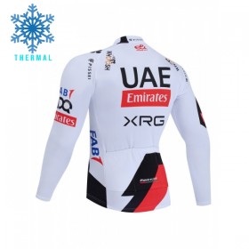 Maglia 2026 UAE TEAM EMIRATES XRG Manica Lunga Winter Invernale Bianco