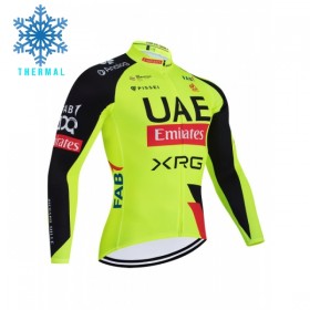 Maglia 2026 UAE TEAM EMIRATES XRG Manica Lunga Winter Invernale Giallo
