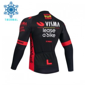 Maglia 2026 Visma Lease A Bike Manica Lunga Winter Invernale Nero