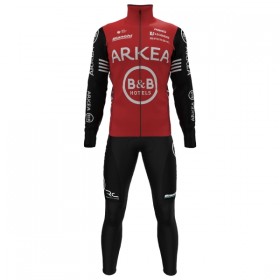 Completo Maglia ML + Pantaloncino con bretelle ML 2025 Arkea-B B Hotels Rosso