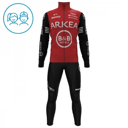 Completo Maglia ML + Pantaloncino con bretelle ML 2025 Arkea-B B Hotels Rosso Bambini Completo Maglia ML + Pantaloncino con bretelle ML 2025 Arkea-B B Hotels Rosso Bambini