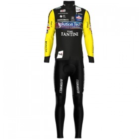 Completo Maglia ML + Pantaloncino con bretelle ML 2025 Solution Tech Vini Fantini Nero