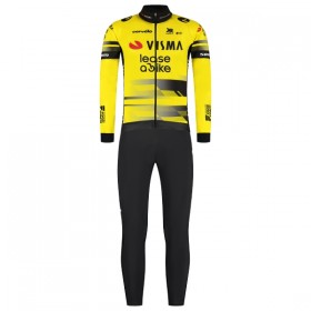 Completo Maglia ML + Pantaloncino con bretelle ML 2025 Visma Lease A Bike Giallo