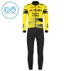 Completo Maglia ML + Pantaloncino con bretelle ML 2025 Visma Lease A Bike Giallo Bambini