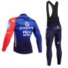 Completo Maglia ML + Pantaloncino con bretelle ML 2026 Groupama FDJ Blu