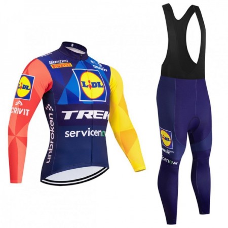 Completo Maglia ML + Pantaloncino con bretelle ML 2026 Lidl-Trek Blu Completo Maglia ML + Pantaloncino con bretelle ML 2026 Lidl-Trek Blu