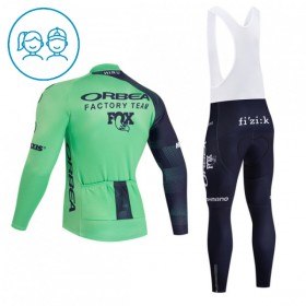 Completo Maglia ML + Pantaloncino con bretelle ML 2026 Orbea Factory Verde Bambini