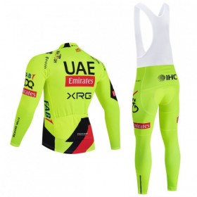 Completo Maglia ML + Pantaloncino con bretelle ML 2026 UAE TEAM EMIRATES XRG Giallo