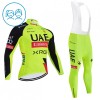 Completo Maglia ML + Pantaloncino con bretelle ML 2026 UAE TEAM EMIRATES XRG Giallo Bambini Completo Maglia ML + Pantaloncino con bretelle ML 2026 UAE TEAM EMIRATES XRG Giallo Bambini