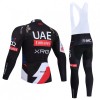 Completo Maglia ML + Pantaloncino con bretelle ML 2026 UAE TEAM EMIRATES XRG Nero