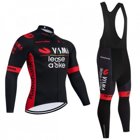 Completo Maglia ML + Pantaloncino con bretelle ML 2026 Visma Lease A Bike Nero