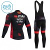 Completo Maglia ML + Pantaloncino con bretelle ML 2026 Visma Lease A Bike Nero Bambini