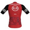 Completo Maglia + Pantaloncino con bretelle 2025 Arkea-B B Hotels Manica Corta Rosso