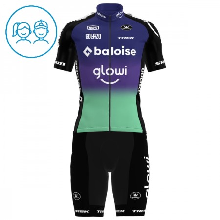 Completo Maglia + Pantaloncino con bretelle 2025 Baloise Glowi Lions Manica Corta Verde Bambini
