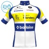 Completo Maglia + Pantaloncino con bretelle 2025 Flanders Baloise Manica Corta Bianco Bambini