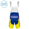 Completo Maglia + Pantaloncino con bretelle 2025 Flanders Baloise Manica Corta Bianco Bambini