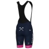 Completo Maglia + Pantaloncino con bretelle 2025 Hagens Berman Jayco Manica Corta Rosa