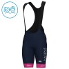 Completo Maglia + Pantaloncino con bretelle 2025 Hagens Berman Jayco Manica Corta Rosa Bambini