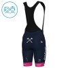 Completo Maglia + Pantaloncino con bretelle 2025 Hagens Berman Jayco Manica Corta Rosa Bambini