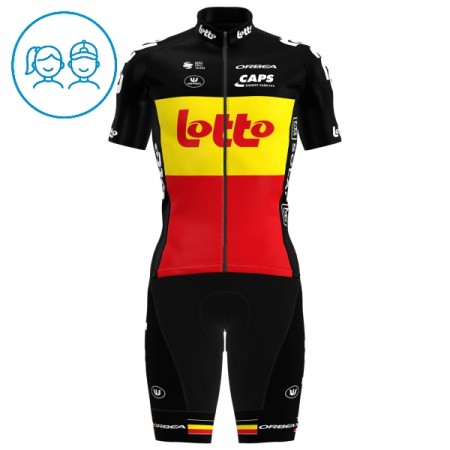 Completo Maglia + Pantaloncino con bretelle 2025 Lotto Campione Del Belgio Manica Corta Rosso Bambini Completo Maglia + Pantaloncino con bretelle 2025 Lotto Campione Del Belgio Manica Corta Rosso Bambini