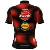 Completo Maglia + Pantaloncino con bretelle 2025 Pauwels Sauzen Cibel Clementines Manica Corta Rosso