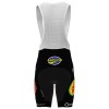 Completo Maglia + Pantaloncino con bretelle 2025 Pauwels Sauzen Cibel Clementines Manica Corta Rosso