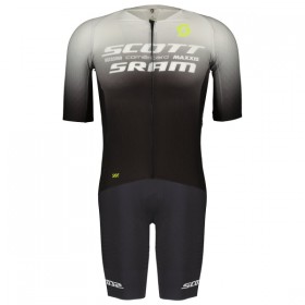 Completo Maglia + Pantaloncino con bretelle 2025 Scott Sram Manica Corta Nero