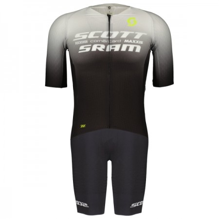 Completo Maglia + Pantaloncino con bretelle 2025 Scott Sram Manica Corta Nero Completo Maglia + Pantaloncino con bretelle 2025 Scott Sram Manica Corta Nero