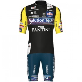 Completo Maglia + Pantaloncino con bretelle 2025 Solution Tech Vini Fantini Manica Corta Nero