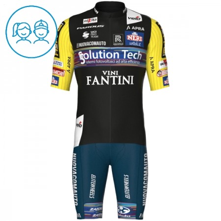 Completo Maglia + Pantaloncino con bretelle 2025 Solution Tech Vini Fantini Manica Corta Nero Bambini Completo Maglia + Pantaloncino con bretelle 2025 Solution Tech Vini Fantini Manica Corta Nero Bambini