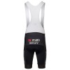 Completo Maglia + Pantaloncino con bretelle 2025 Visma Lease A Bike Campione Del Belgio Manica Corta Giallo