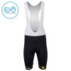 Completo Maglia + Pantaloncino con bretelle 2025 Visma Lease A Bike Campione Del Belgio Manica Corta Giallo Bambini