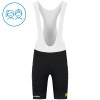Completo Maglia + Pantaloncino con bretelle 2025 Visma Lease A Bike Manica Corta Nero Bambini