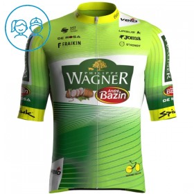 Completo Maglia + Pantaloncino con bretelle 2025 Wagner Bazin WB Manica Corta Verde Bambini
