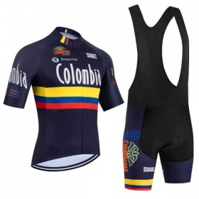 Completo Maglia + Pantaloncino con bretelle 2026 Colombia Manica Corta Nero